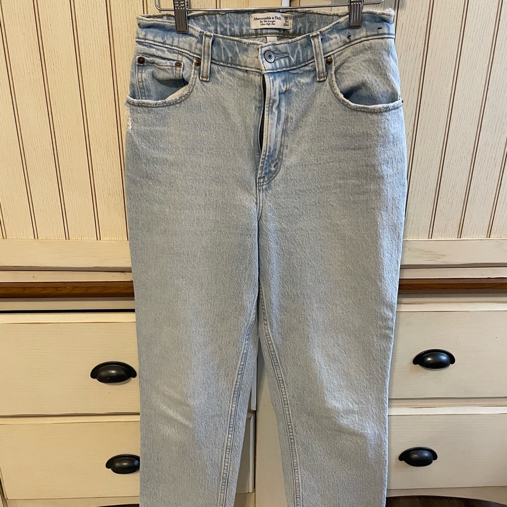 Abercrombie & Fitch Light Denim Ultra High Rise Jeans